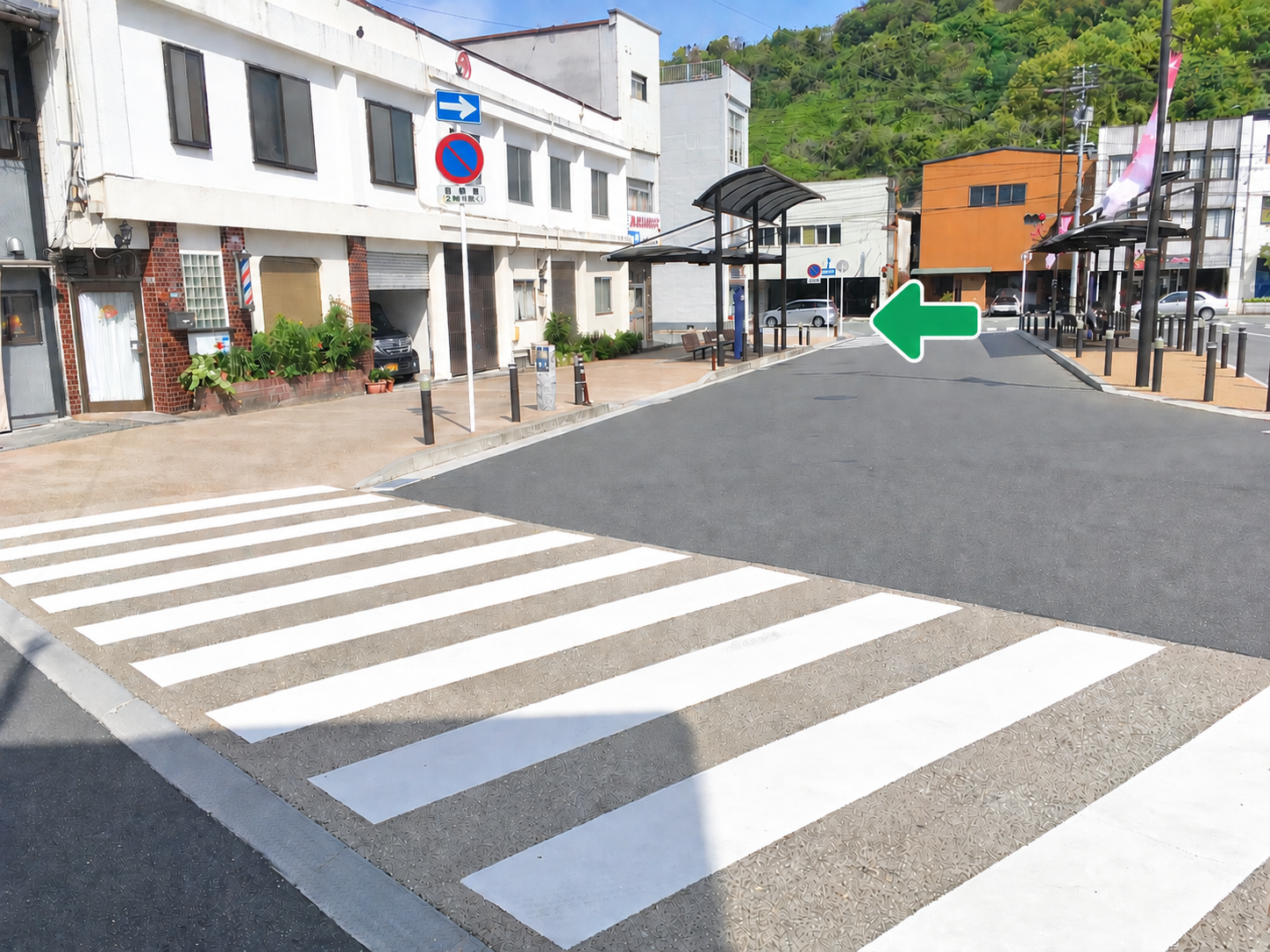 突き当たりの信号